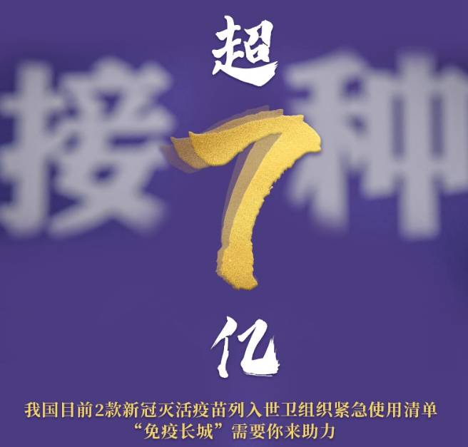 国家卫健委：全国新冠疫苗接种剂次超7亿