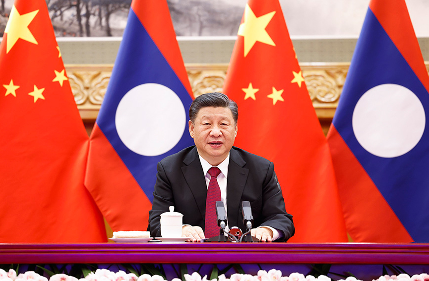习近平同老挝人民革命党中央总书记、国家主