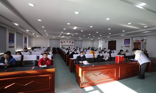 临江市委第四考核组到临江市人民法院考核 