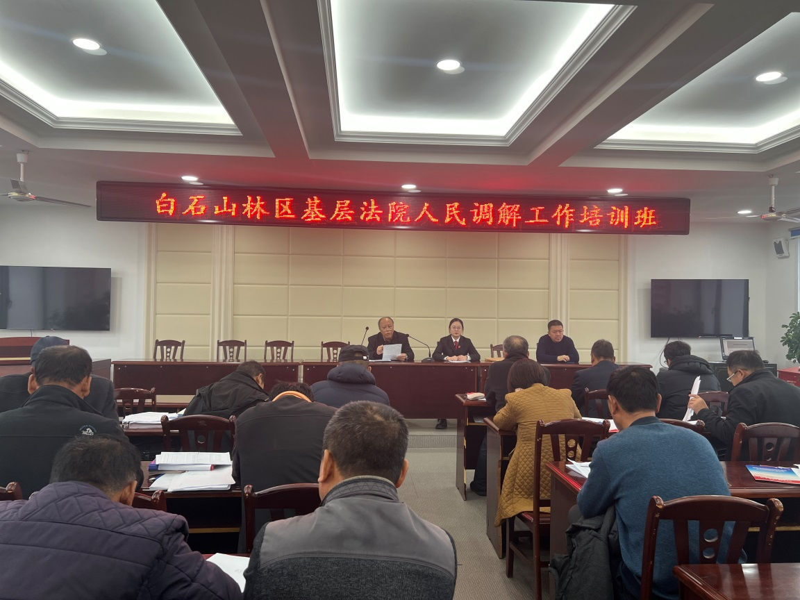 白石山林区基层法院开展人民调解工作培训 