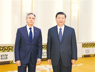 习近平会见美国国务卿布林肯