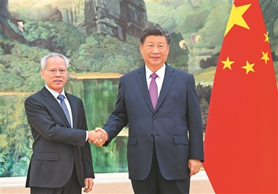 习近平会见澳门特别行政区候任行政长官岑浩